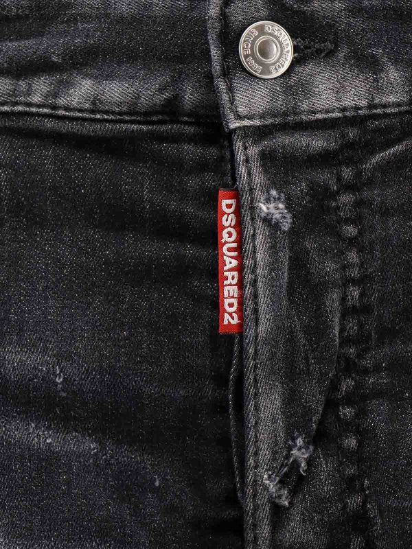 The Best Shops DSQUARED2: Trousers Shorts - Cotton bermuda shorts with ripped effect