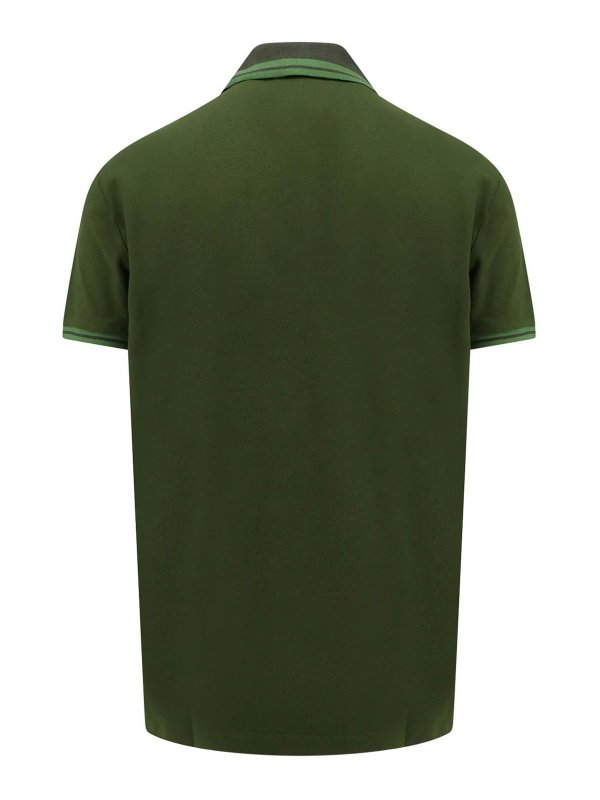 ETRO: polo online - Polo in cotone con ricamo pegaso