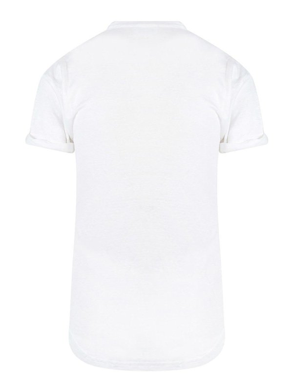 ISABEL MARANT: t-shirts online - Cotton t-shirt with flocked logo