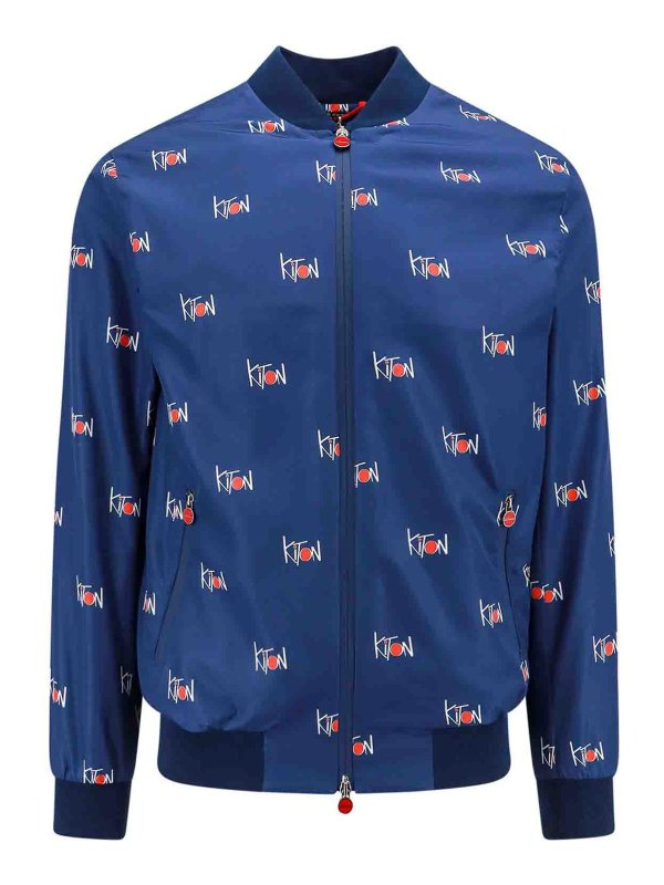KITON: casual jackets - Jacket with all-over logo print