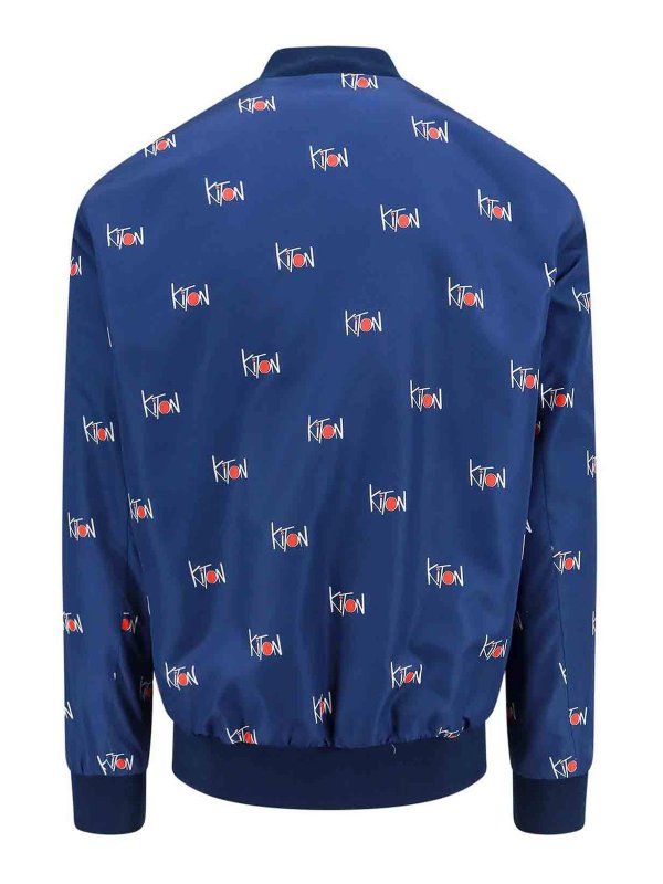 KITON: casual jackets online - Jacket with all-over logo print