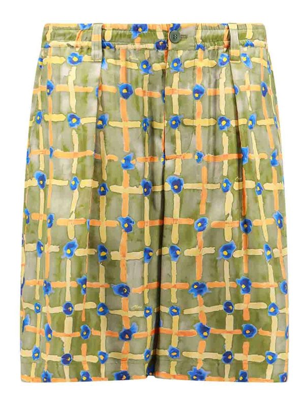 Marni: Hosen Shorts - Shorts - Grün