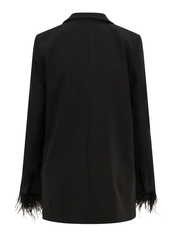 MICHAEL KORS: giacche blazer online - Blazer in jersey con dettaglio piume