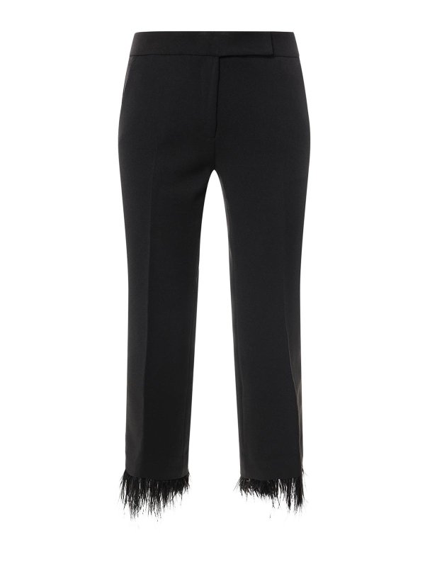 MICHAEL KORS: casual trousers - Trouser with feathers detail