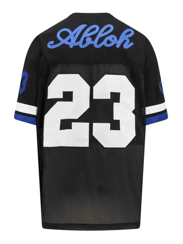 OFF-WHITE: t-shirts online - Baseball mesh t-shirt with frontal logo