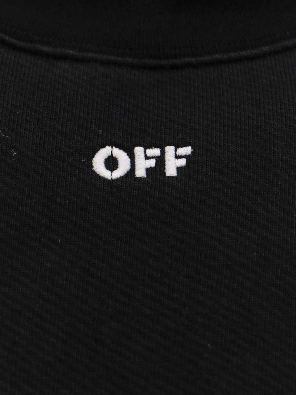 The Best Shops OFF-WHITE: Felpe e maglie - Felpa in cotone con logo off frontale