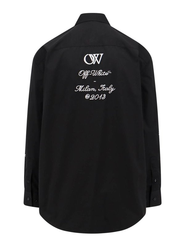 OFF-WHITE: shirts online - Oversize cotton shirt with logo 23