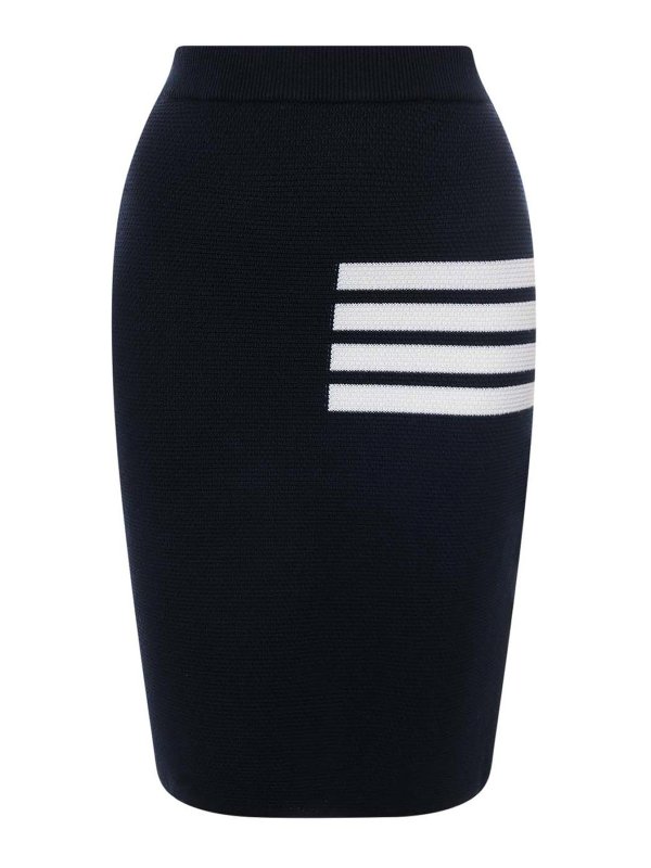 THOM BROWNE: Knielange und Midi Röcke - Midirock - Blau