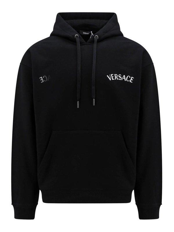 VERSACE: スウェット＆セーター - スウェットシャツ/セーター - 黒