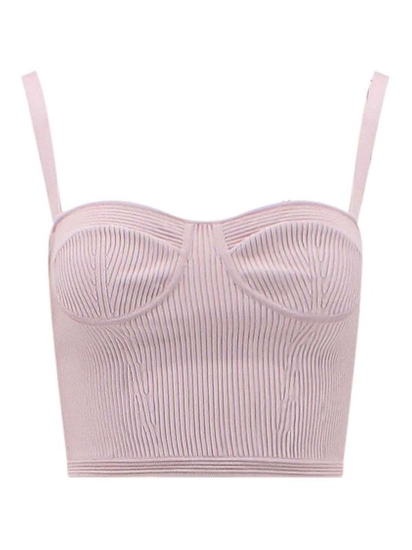 ALEXANDER MCQUEEN: Tops & Tank tops - Ribbed fabric top