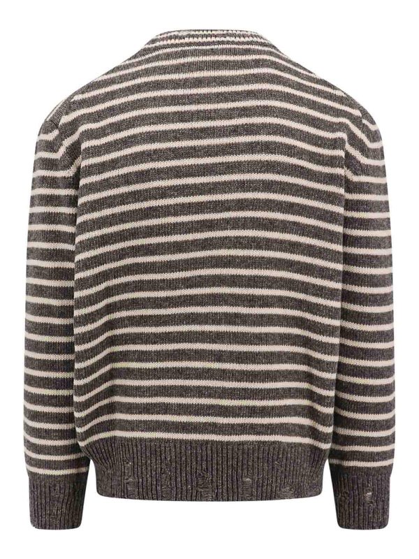 AMI PARIS: Strickpullover mit Rundhalsausschnitt online - Rundhalspullover - Grau