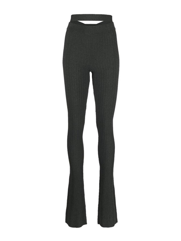 ANDREĀDAMO: casual trousers - Ribbed knit trouser