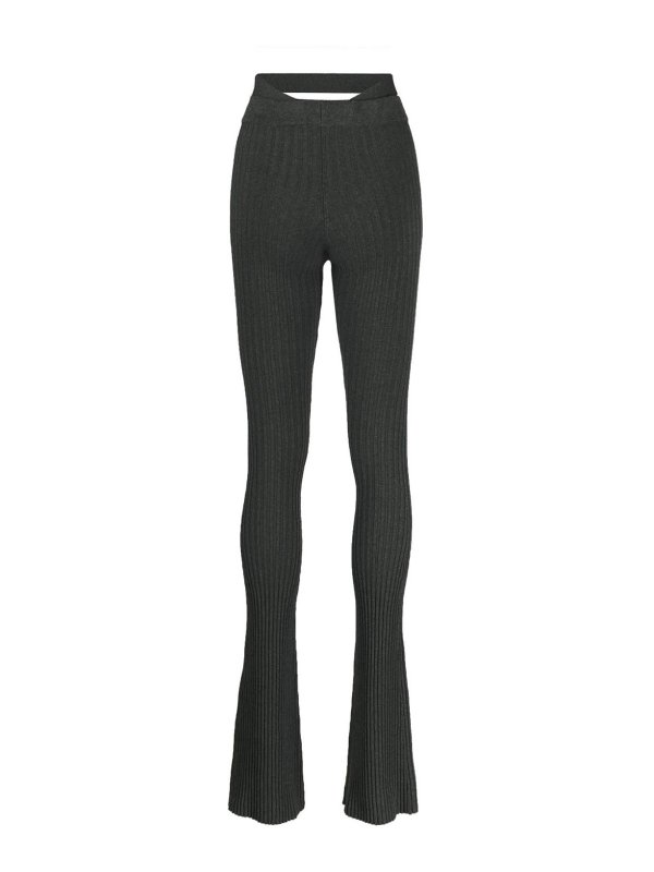 ANDREĀDAMO: casual trousers online - Ribbed knit trouser
