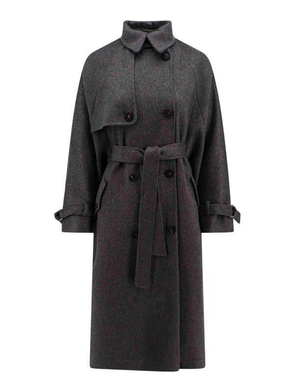 BRUNELLO CUCINELLI: Capes &  Ponchos - Cashmere cape with belt