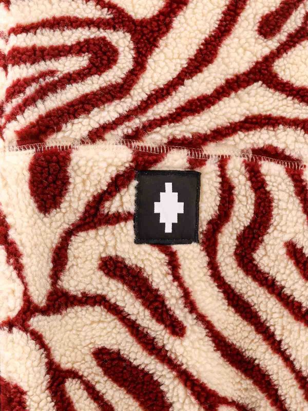 The Best Shops Marcelo Burlon County Of Milan: giacche casual - Giubbotto Aop in pile fluido con cappuccio