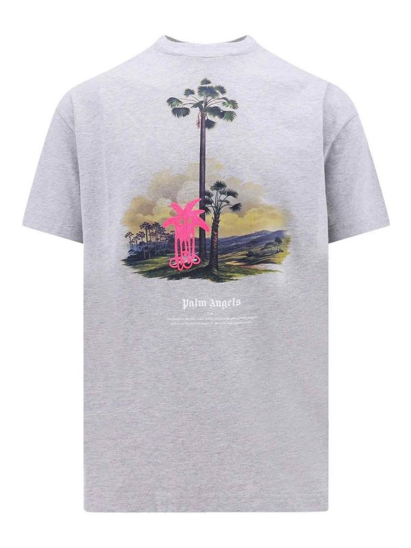 Palm Angels: Camisetas - Camiseta - Gris