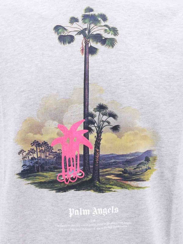 The Best Shops Palm Angels: Camisetas - Camiseta - Gris