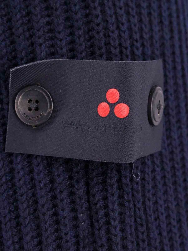 The Best Shops PEUTEREY: Strickpullover mit Rundhalsausschnitt - Rundhalspullover - Blau