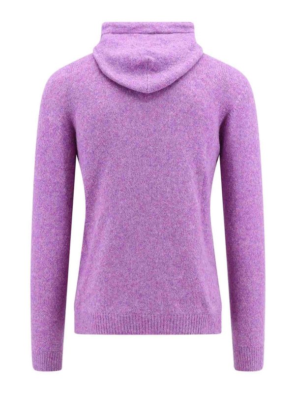 ROBERTO COLLINA: Strickpullover mit Rundhalsausschnitt online - Rundhalspullover - Lila