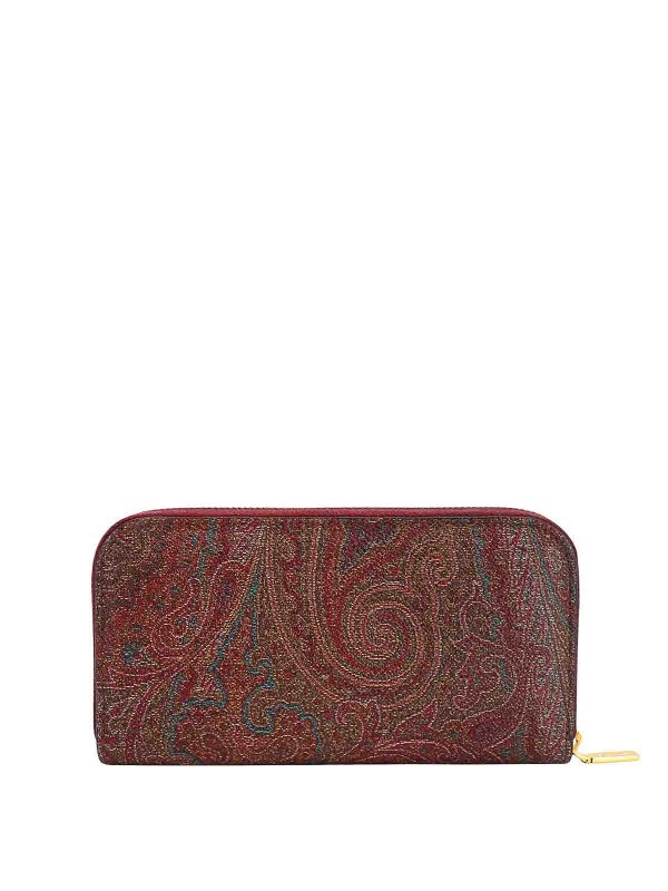 ETRO: wallets & purses online - Paisley Fabric Wallet Etro Pegaso Logo