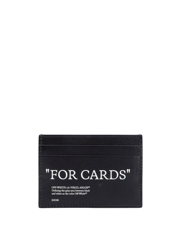 OFF-WHITE: wallets & purses online - Leather card holder
