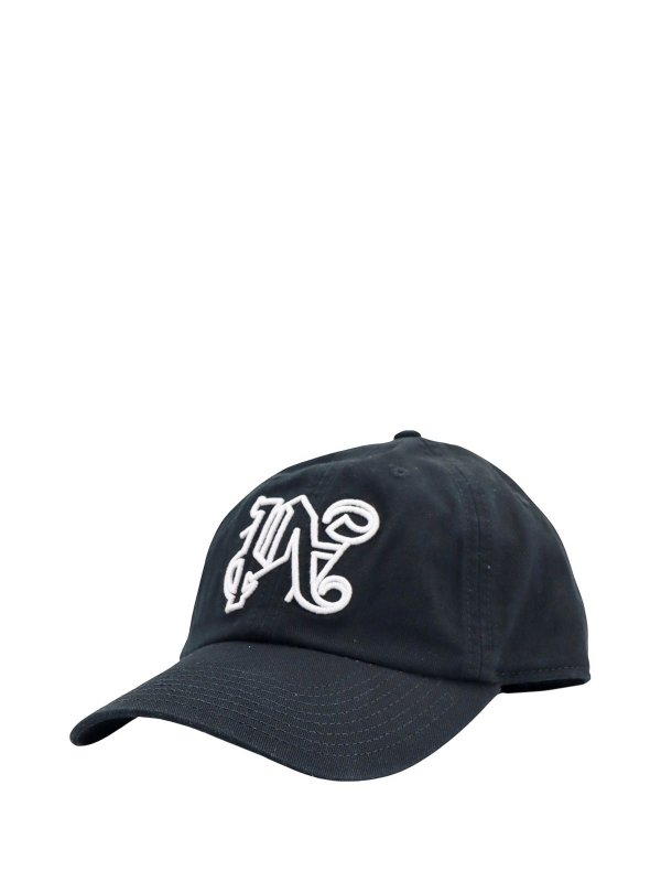 Palm Angels: cappelli online - Cappello in cotone con monogramma