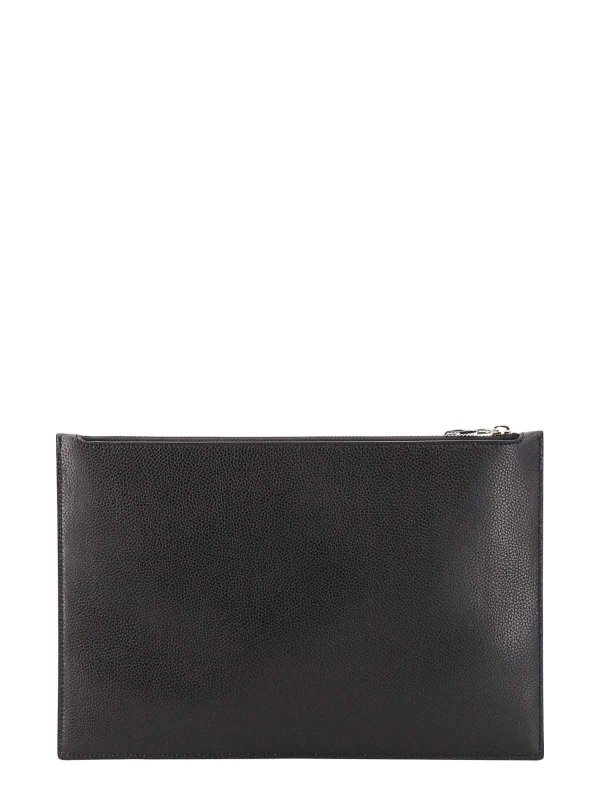 ALEXANDER MCQUEEN: clutches online - Leather clutch with mcqueen graffiti logo