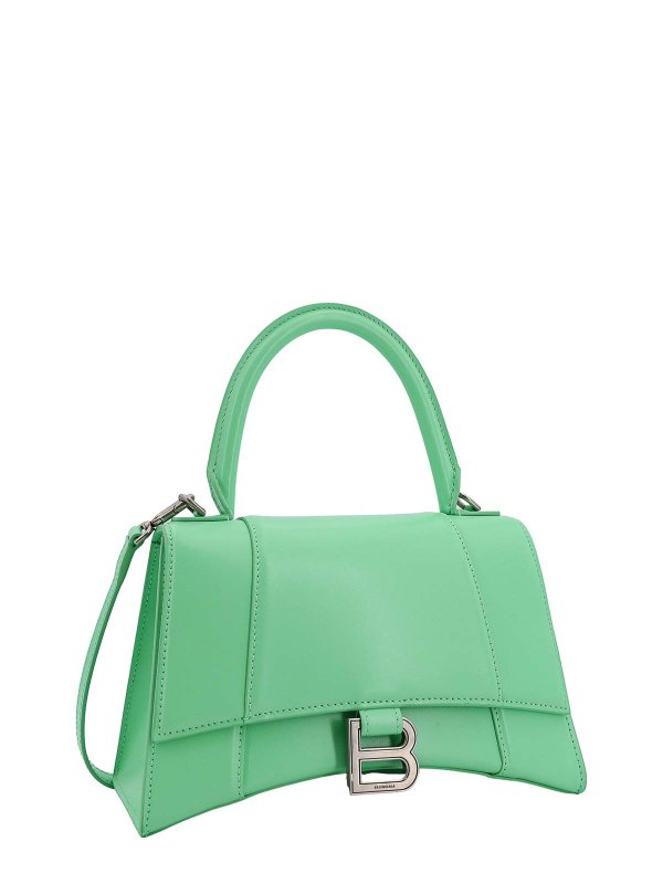 The Best Shops BALENCIAGA: totes bags - Leather handbag with frontal monogram