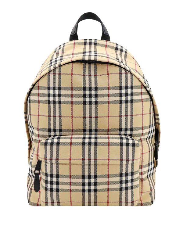 BURBERRY: backpacks - Nylon backpack with vintage chec motif