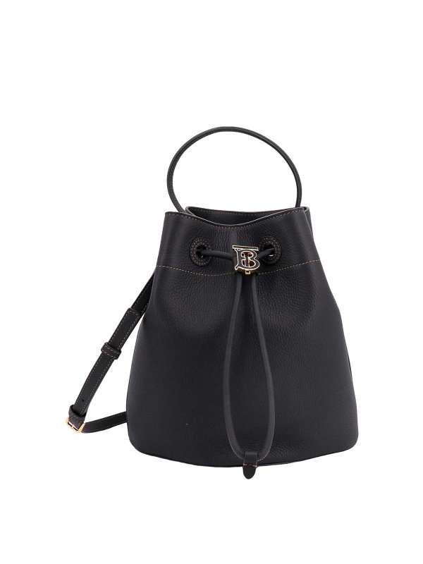 BURBERRY: バケットバッグ - ショルダーバッグ - 黒