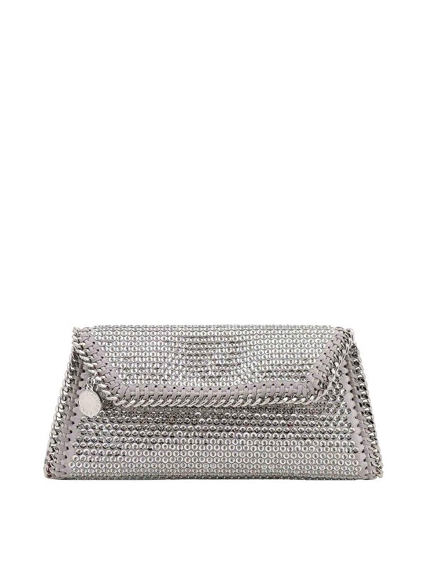 STELLA McCARTNEY: pochette - Pochette in raso con paillettes