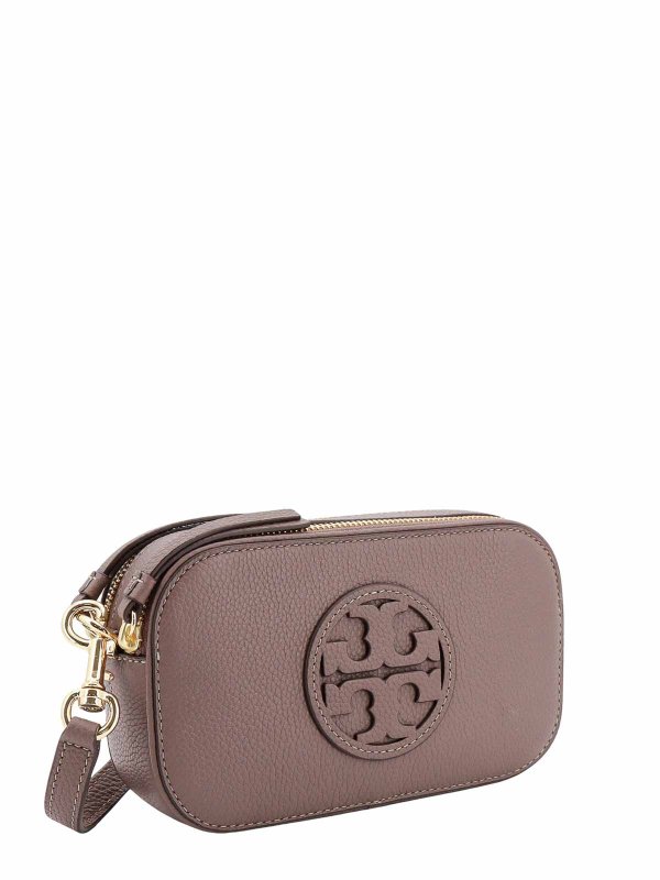 The Best Shops TORY BURCH: shoulder bags - Leather shoulder bag with frontal logo