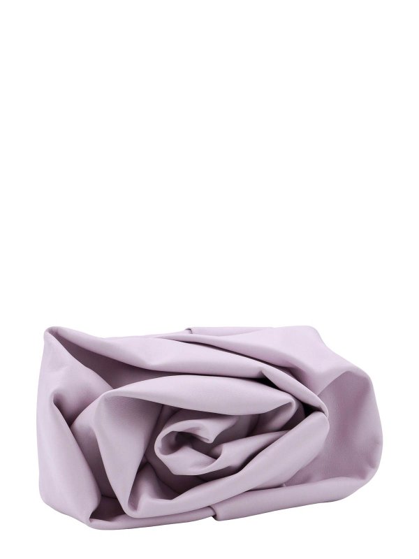 The Best Shops BURBERRY: clutches - Leather clutch with frontal rose