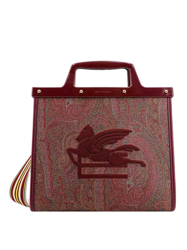 ETRO: Handtaschen - Shopper - Rot