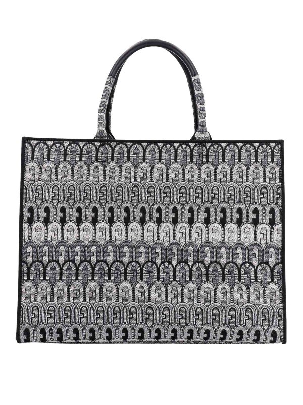 FURLA: totes bags - Canvas handbag with all-over arco logo