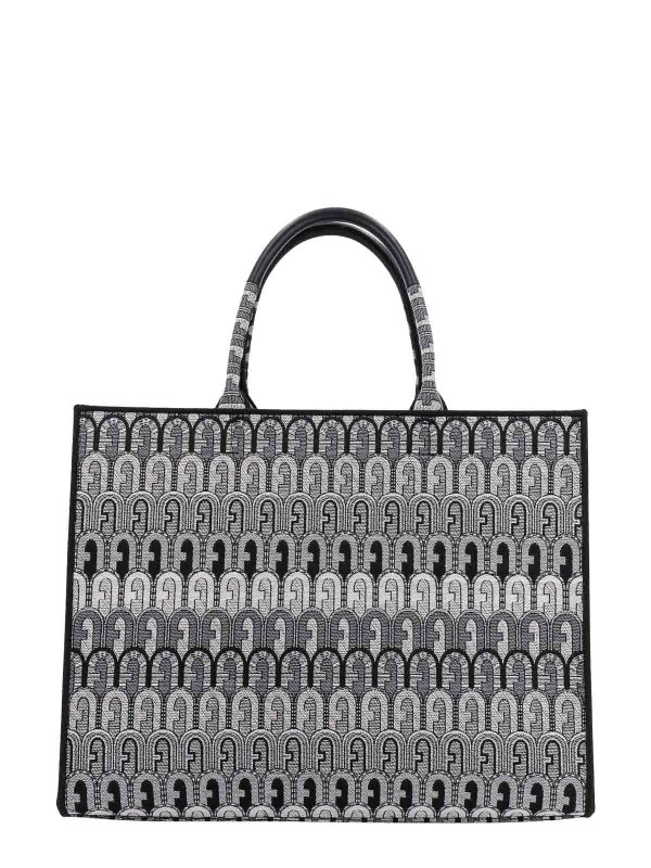 FURLA: totes bags online - Canvas handbag with all-over arco logo
