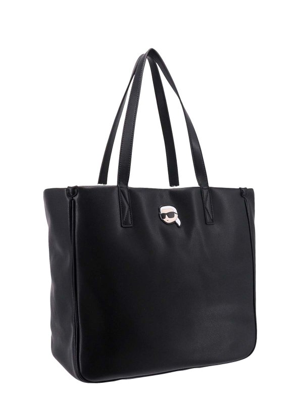 The Best Shops KARL LAGERFELD: shoulder bags - Leather shoulder bag with k/ikonik patch