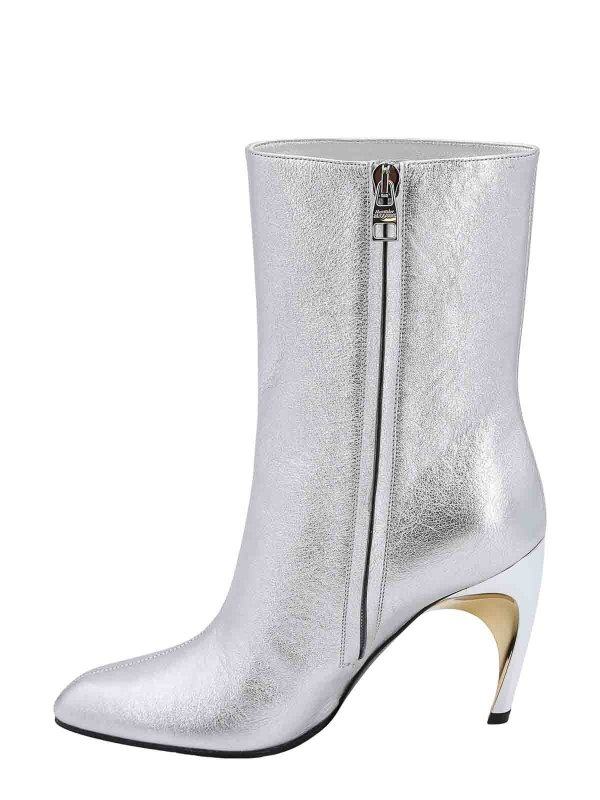 The Best Shops ALEXANDER MCQUEEN: Stiefeletten - Stiefeletten - Silber