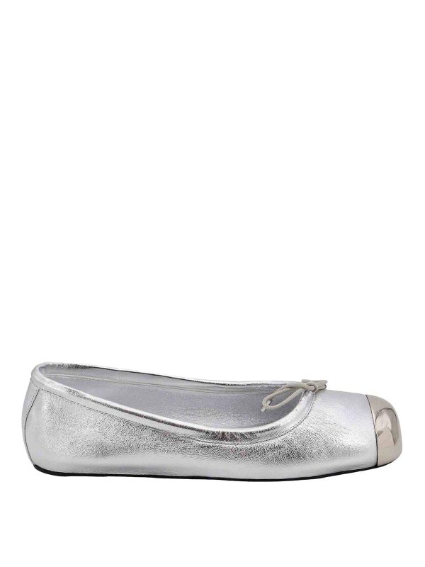 ALEXANDER MCQUEEN: ballerine - Ballerine in pelle laminata