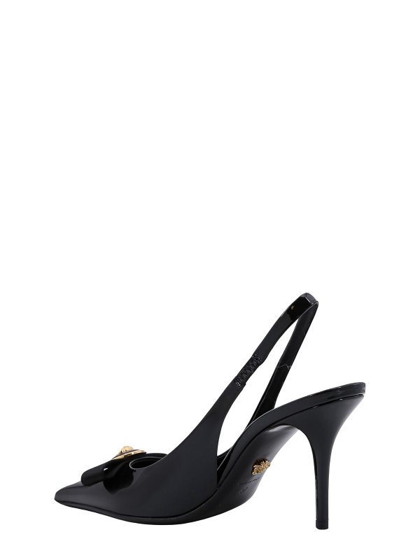 The Best Shops VERSACE: court shoes - Patent Leather Slingback Gianni Bow
