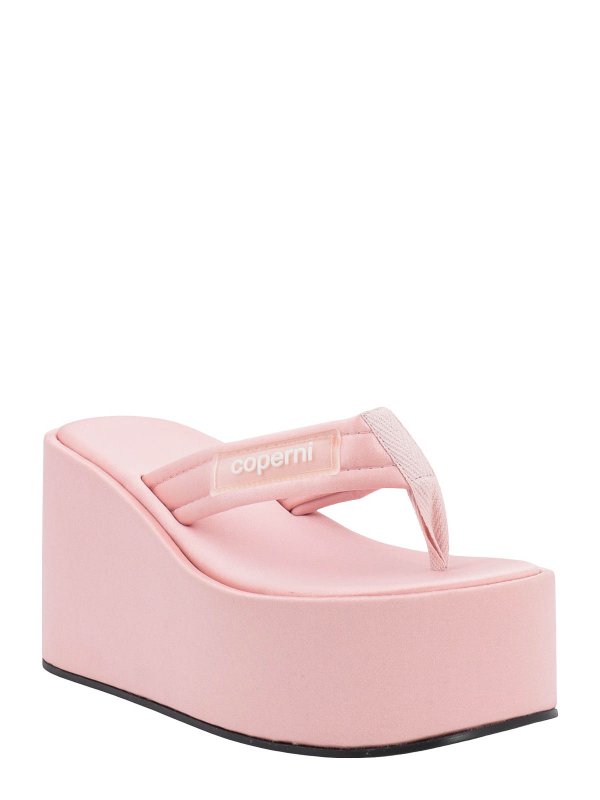 COPERNI: sandals online - Satin sandals with logo patch on the side
