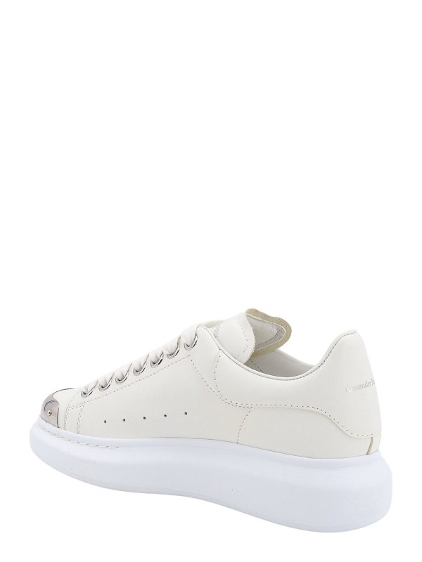 The Best Shops ALEXANDER MCQUEEN: trainers - Leather sneakers with metal toe