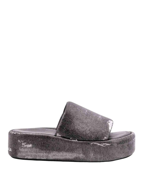 BALENCIAGA: Sandalen - Sandalen - Schwarz