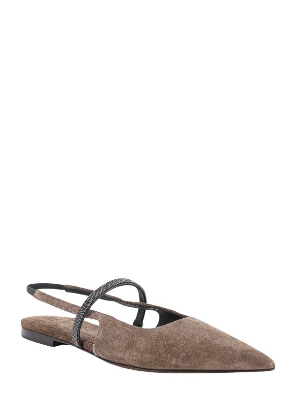 BRUNELLO CUCINELLI: Sandalias online - Bailarinas - Marrón