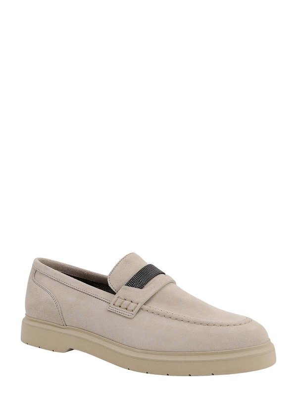 BRUNELLO CUCINELLI: Mocassins & Chaussures bateau online - Mocassins - Beige