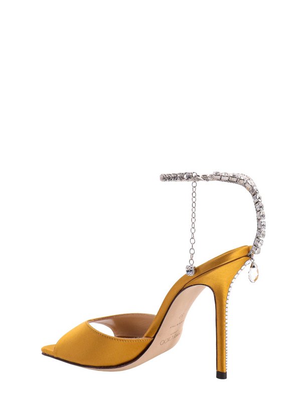 The Best Shops JIMMY CHOO: sandals - Satin sandals with rhinestone detail