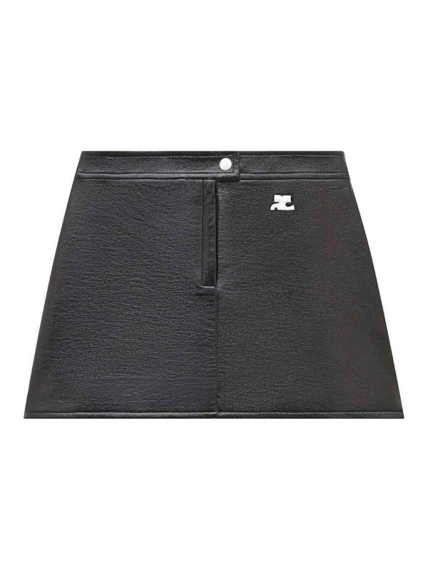 Courreges: Knee length skirts & Midi - Iconic vinyl mini skirt