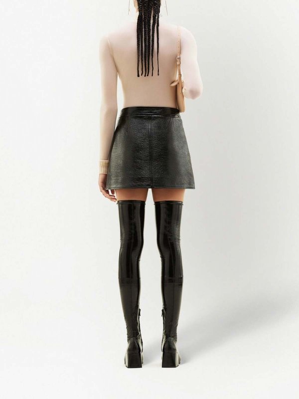 Iconic vinyl mini skirt shop online: Courreges