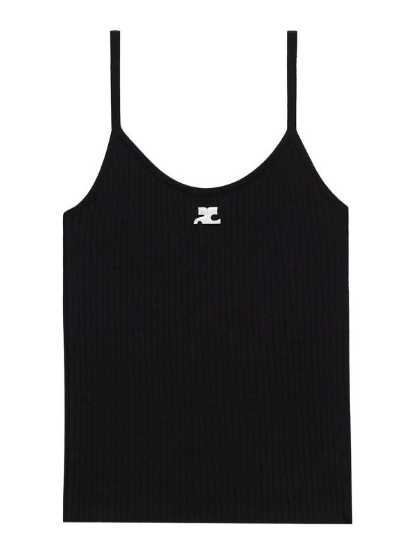 Courreges: Tops und Tank Tops - Top - Schwarz