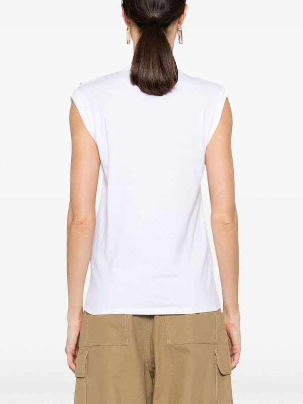 Balmain: Tops & Tank tops online - Logo organic cotton sleeveless top